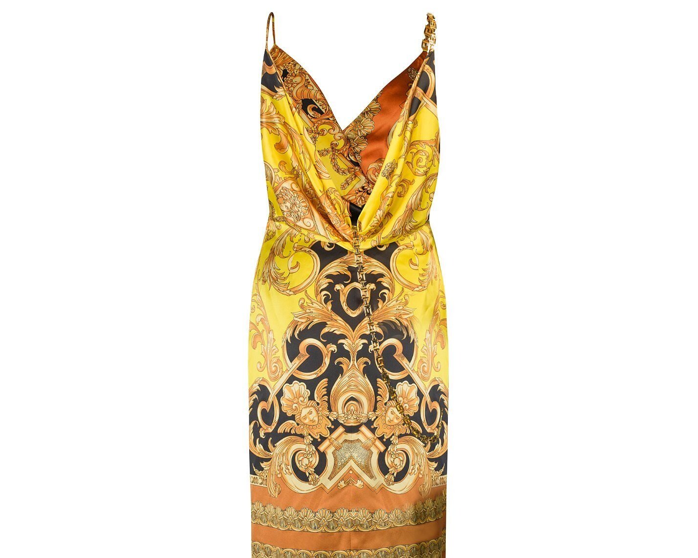 Versace, Femme Baroque Printed Silk Wrap Dress