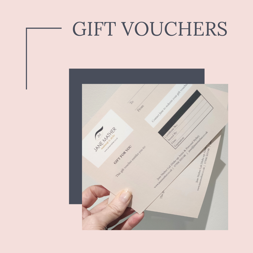 styling and makeup gift vouchers for Jane Mather's services