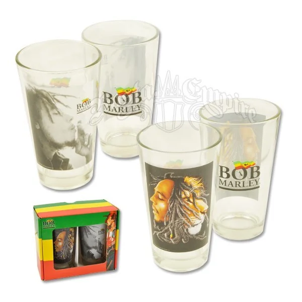 Bob Marley Profile and Smoking Pint Mug Glass Set Photo: http://kootation.com/bob-marley-acoustic-coffee-mug/page/2/ Accessed Spring 2013