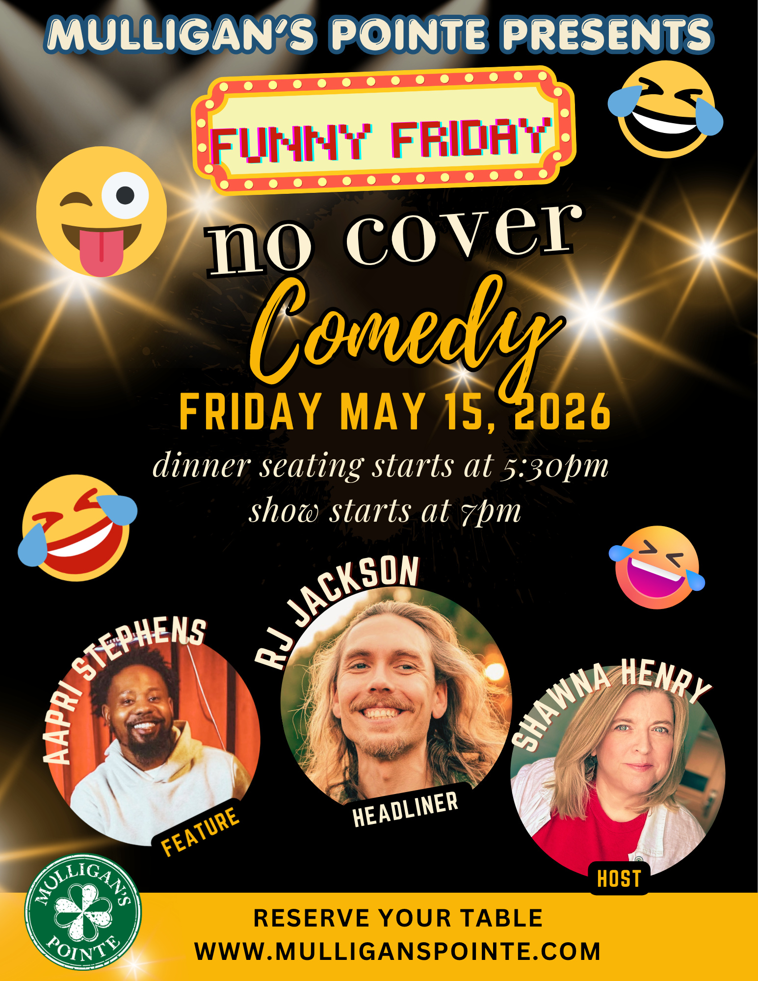  FUNNY FRIDAY 🤣 NO COVER Comedy Night 