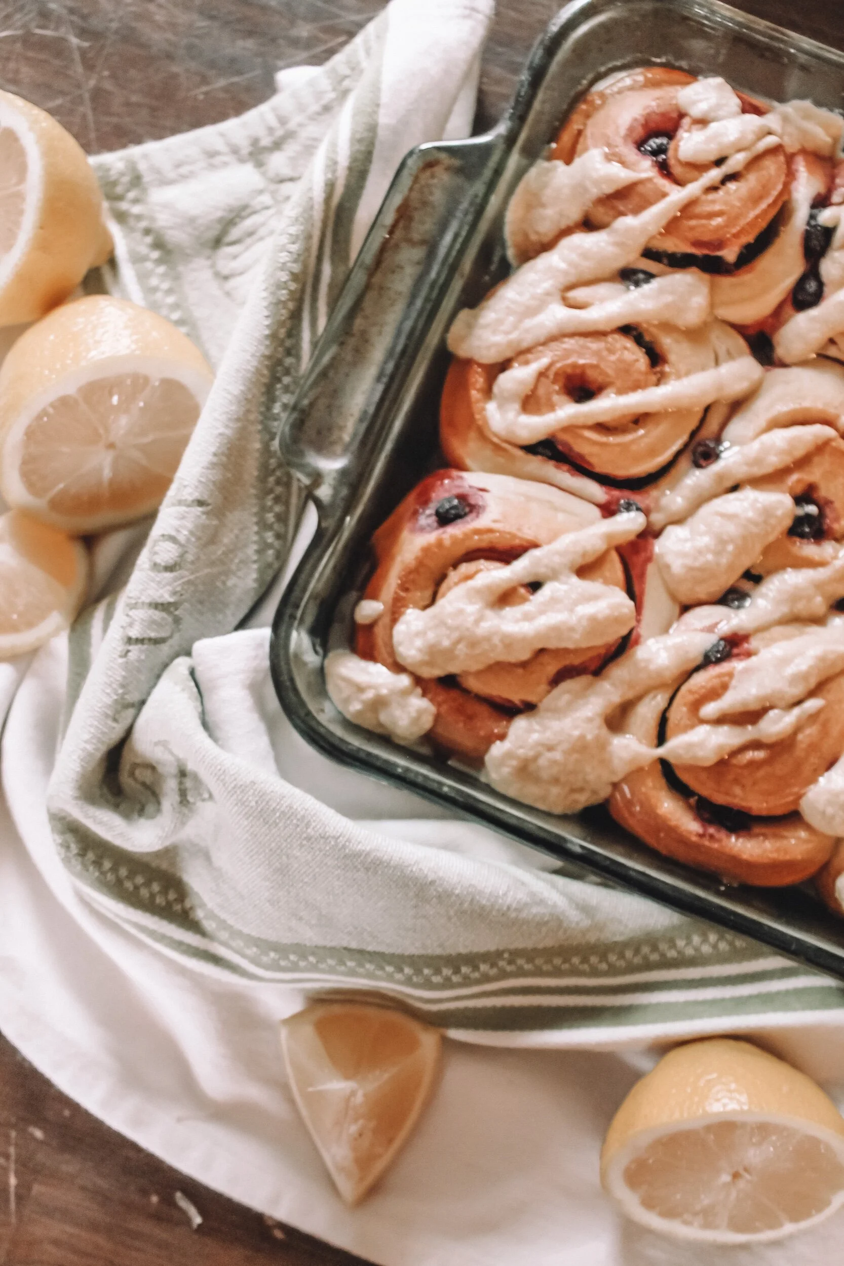 Lemon Sourdough Rolls with Black Raspberries