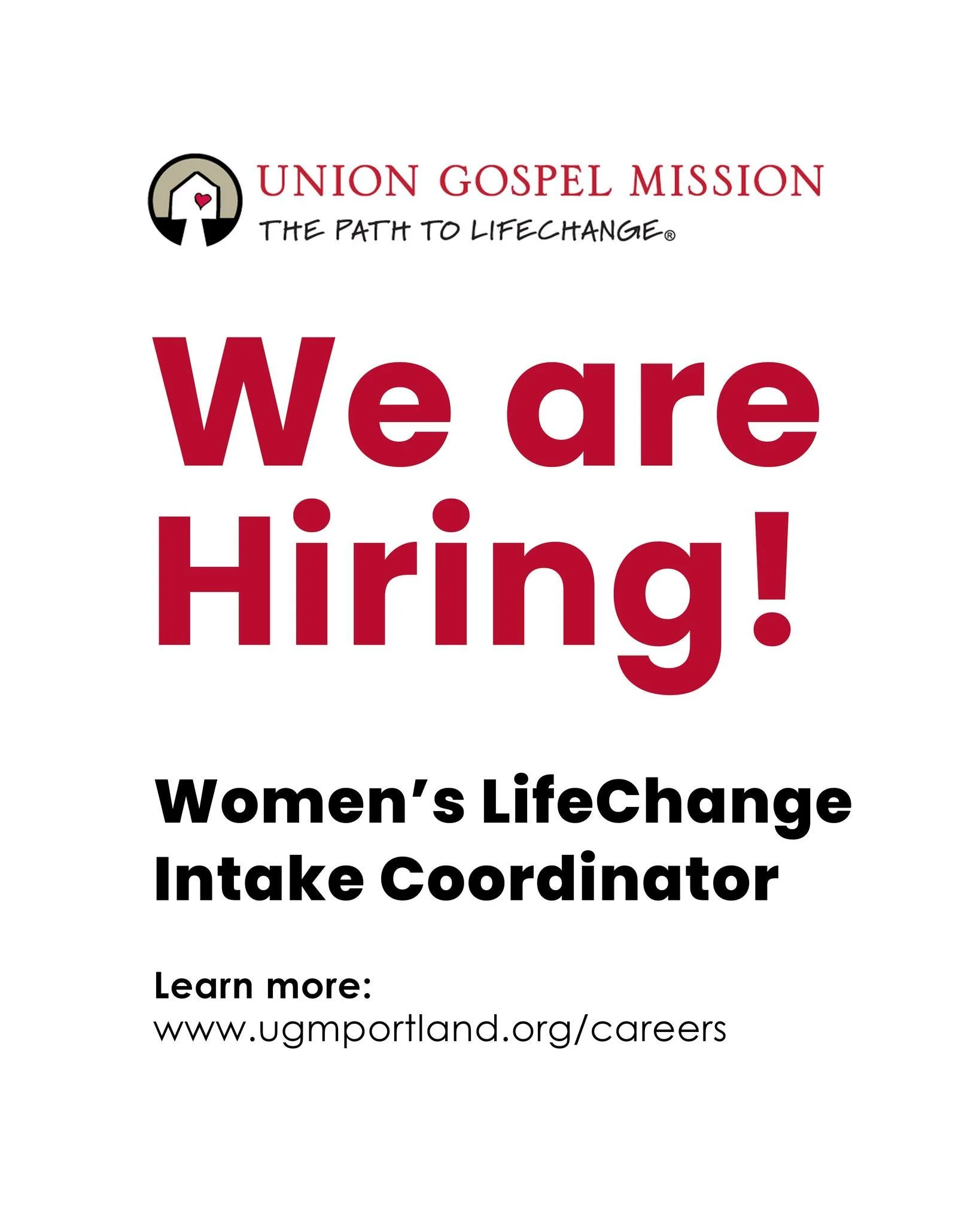 We&rsquo;re hiring a Women&rsquo;s LifeChange Intake Coordinator!

Be the first welcoming step on someone&rsquo;s journey of healing. As the Women&rsquo;s LifeChange Intake Coordinator, you&rsquo;ll guide women and children through the intake process