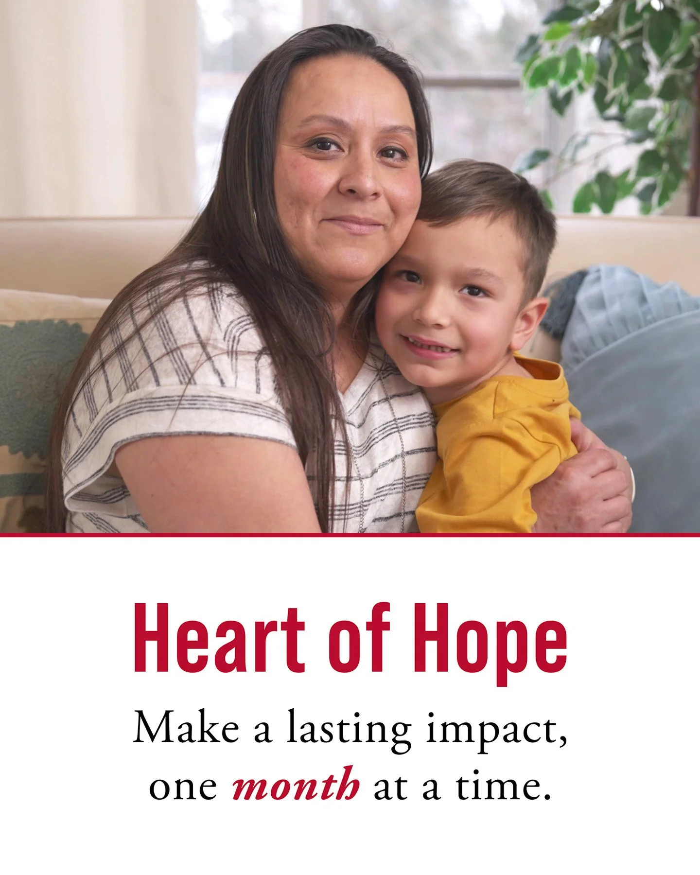 Make a lasting impact as a Heart of Hope Sustainer!

By becoming a Heart of Hope Sustainer, you provide life-changing care year-round. You share the love of Christ, offer a path off the streets, and open the door to transformation for people struggli