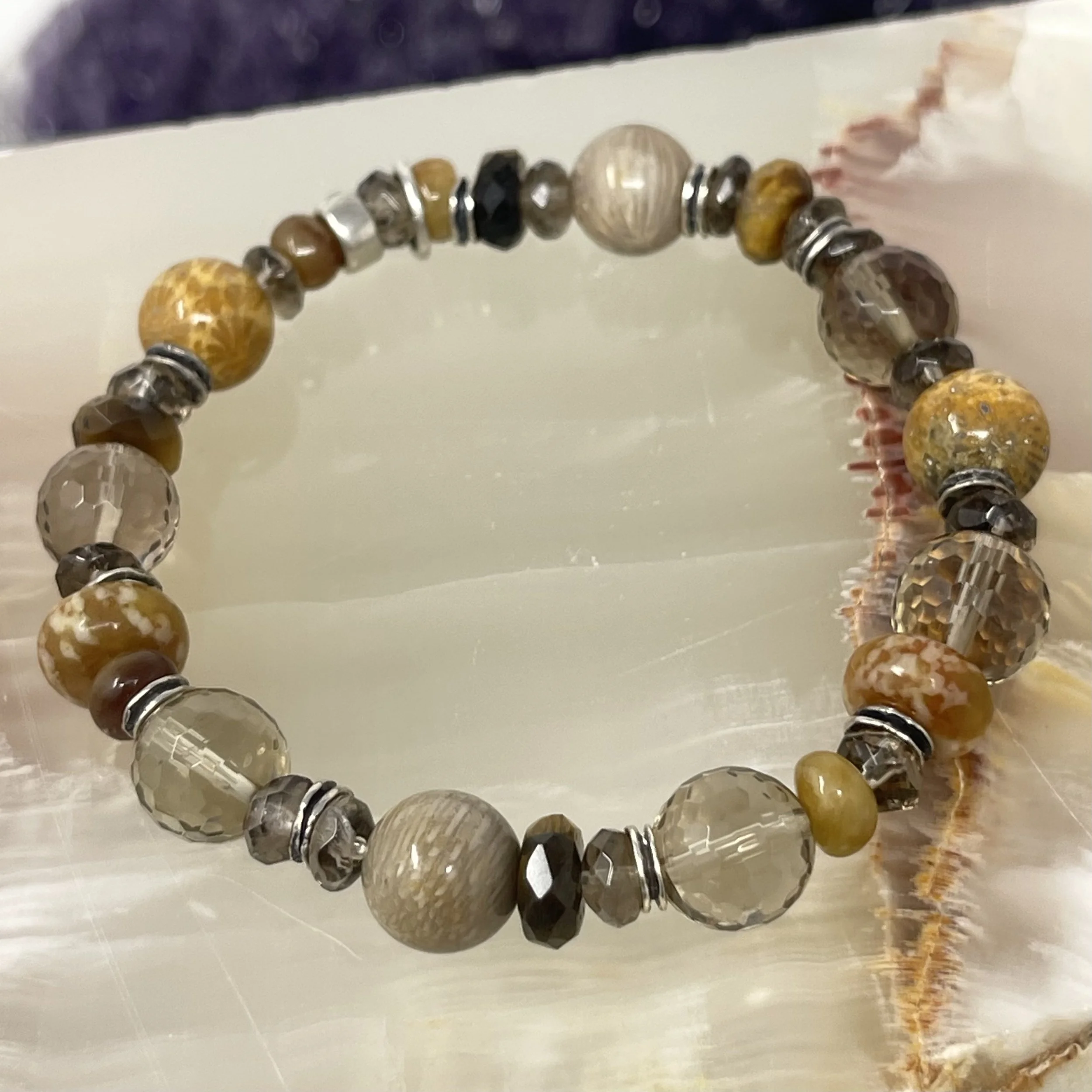 Lemon Smoky Quartz Multi Stone Bracelet