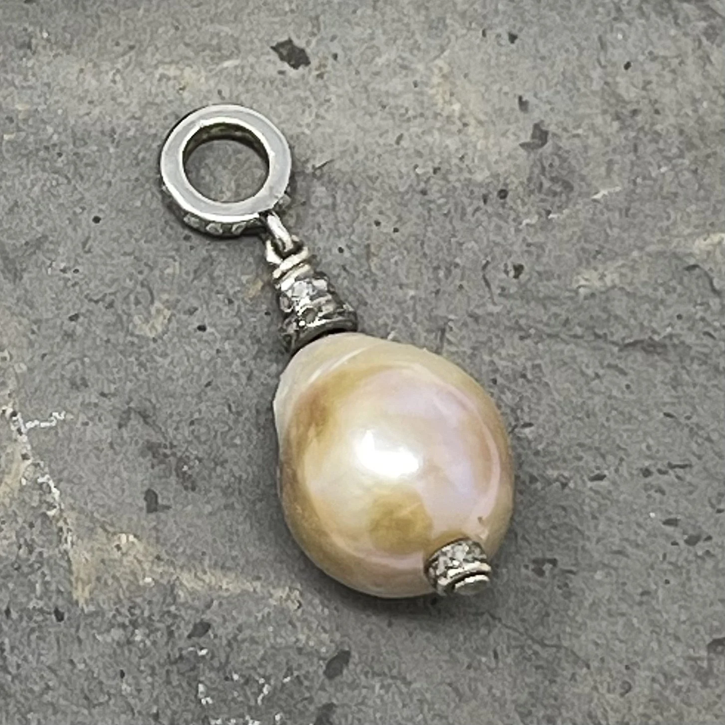 Golden Pearl Diamond Pendant