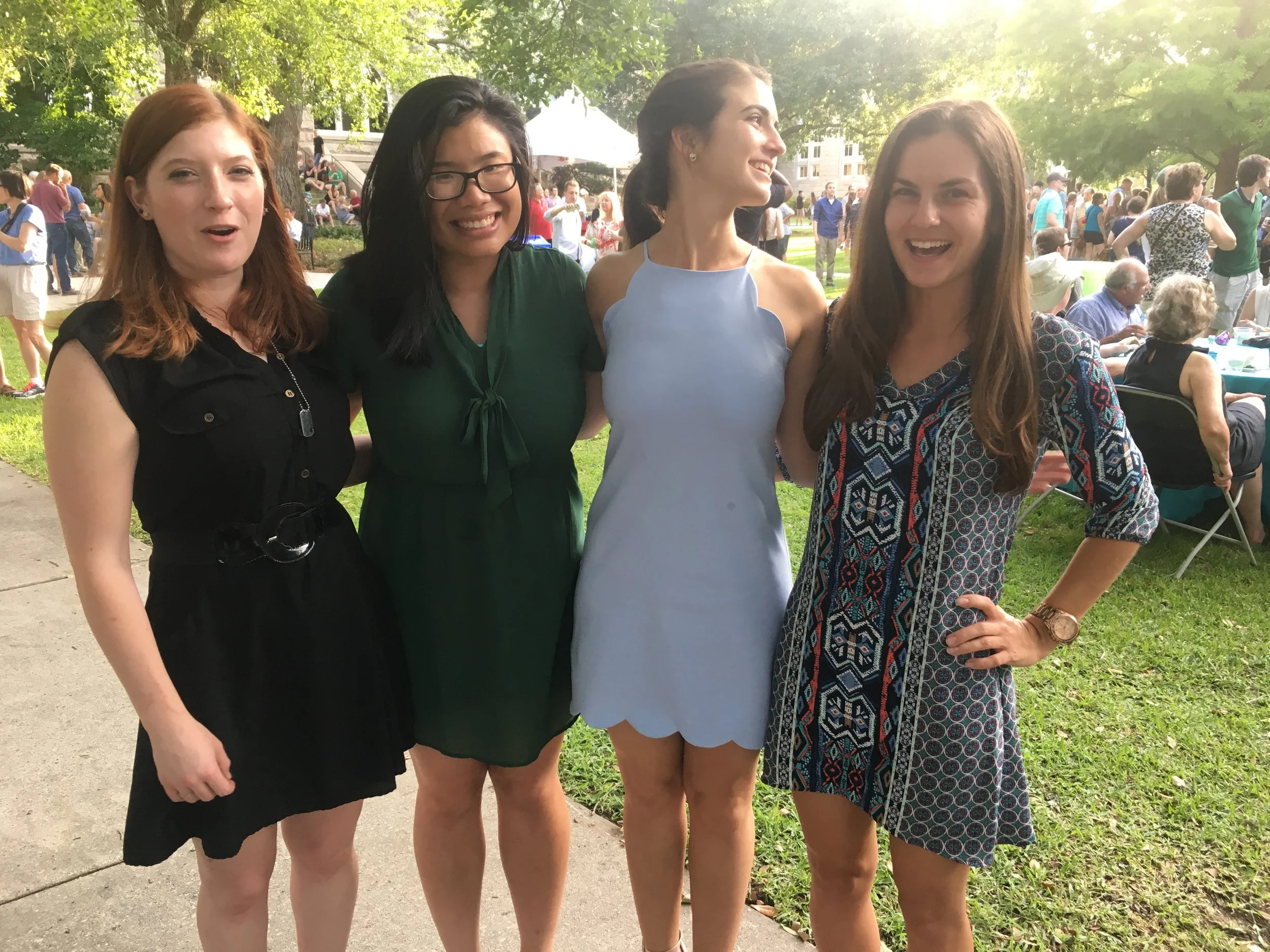 Dawn, Katie, Julia, and Angela at Grad Bash
