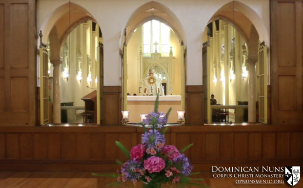 Benediction following Vespers (Evening Prayer).