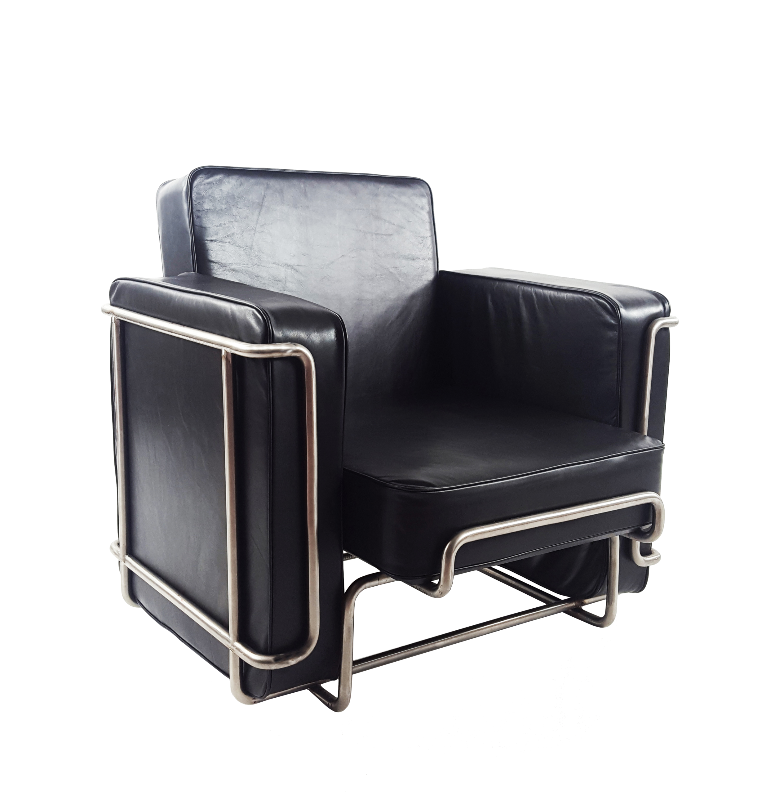 Fauteuil Tubulaire Cuir