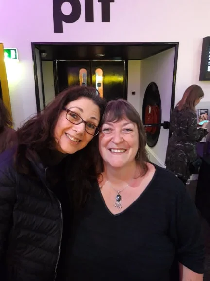 Helen Segal (thankfully dry and forgiving) and me.