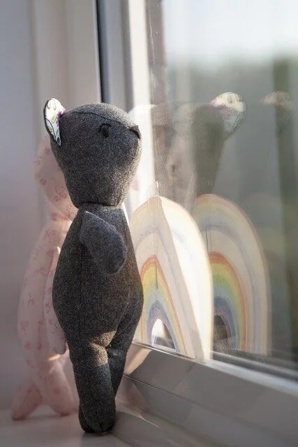 #Lockdown #DailyWalk #Rainbows #RainbowsinWindows #RainbowsofHope