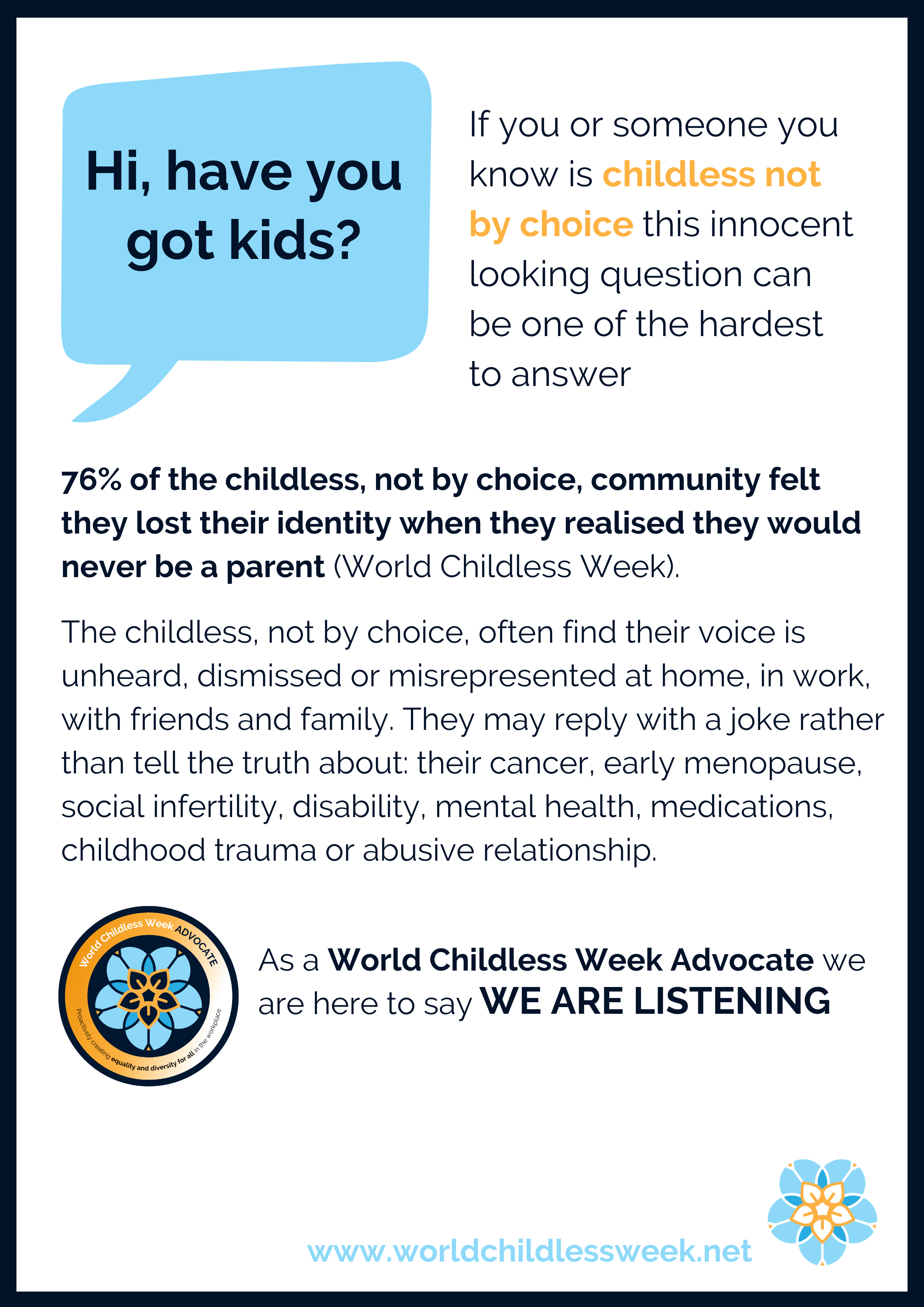Advocate Graphics — World Childless Week
