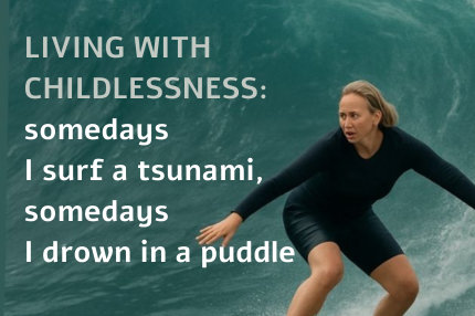 Living with childlessness: somedays I surf a tsunami, somedays I drown in a puddle