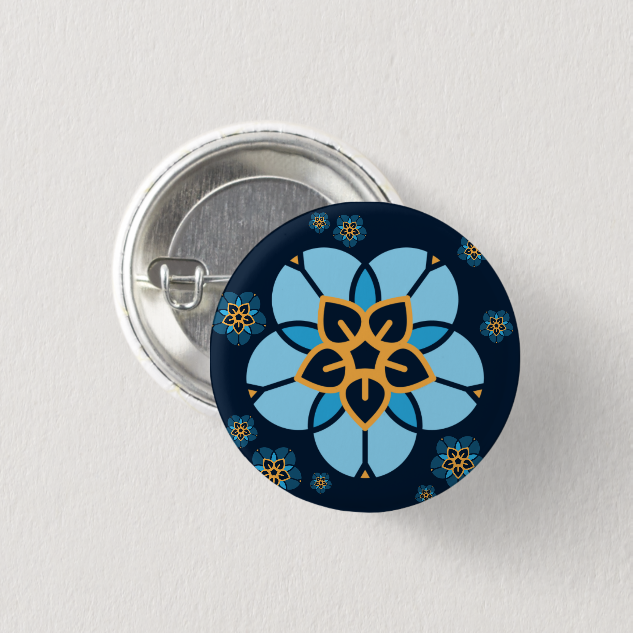 World Childless Week badge multi flower (navy).png