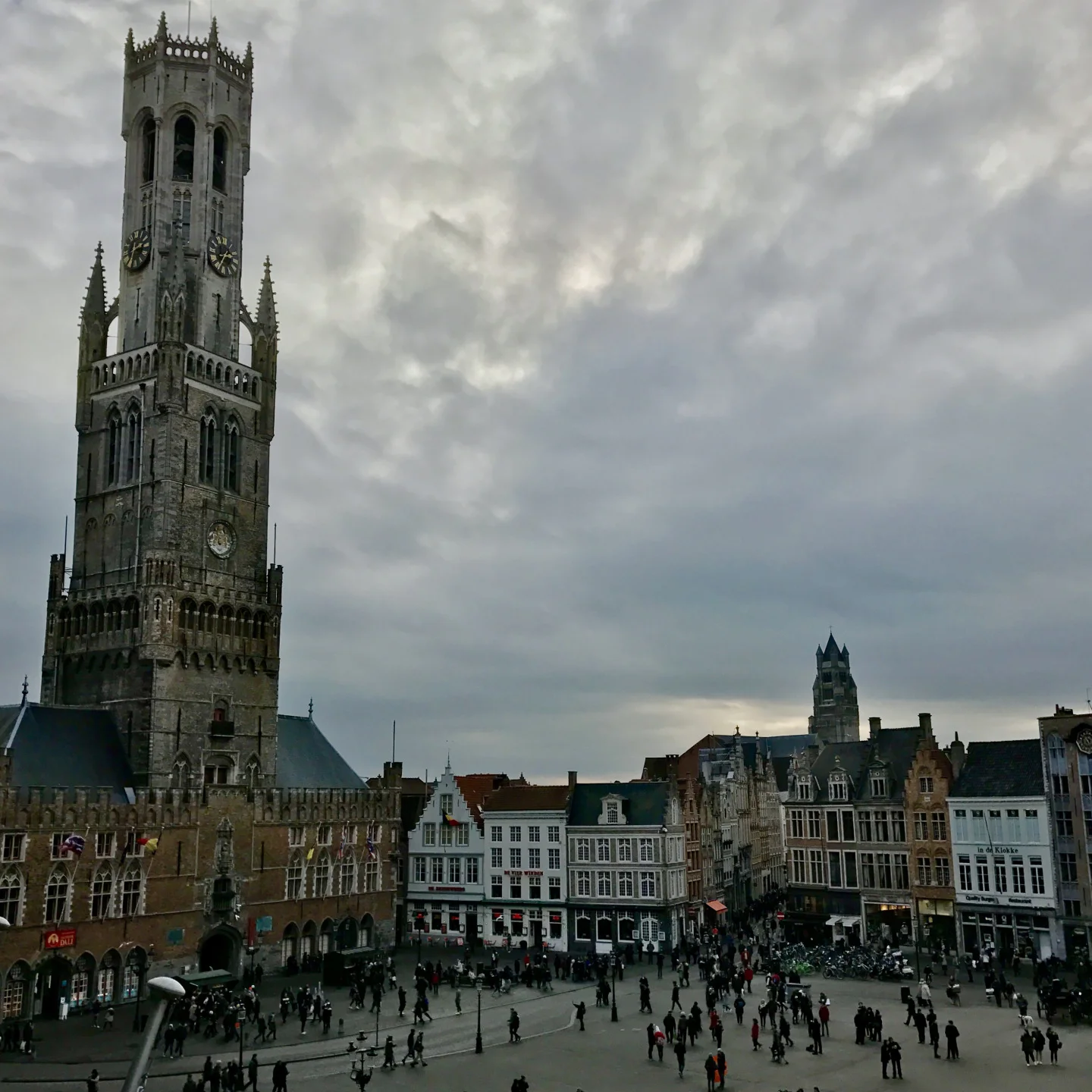 Market Square and the belfry of Bruges