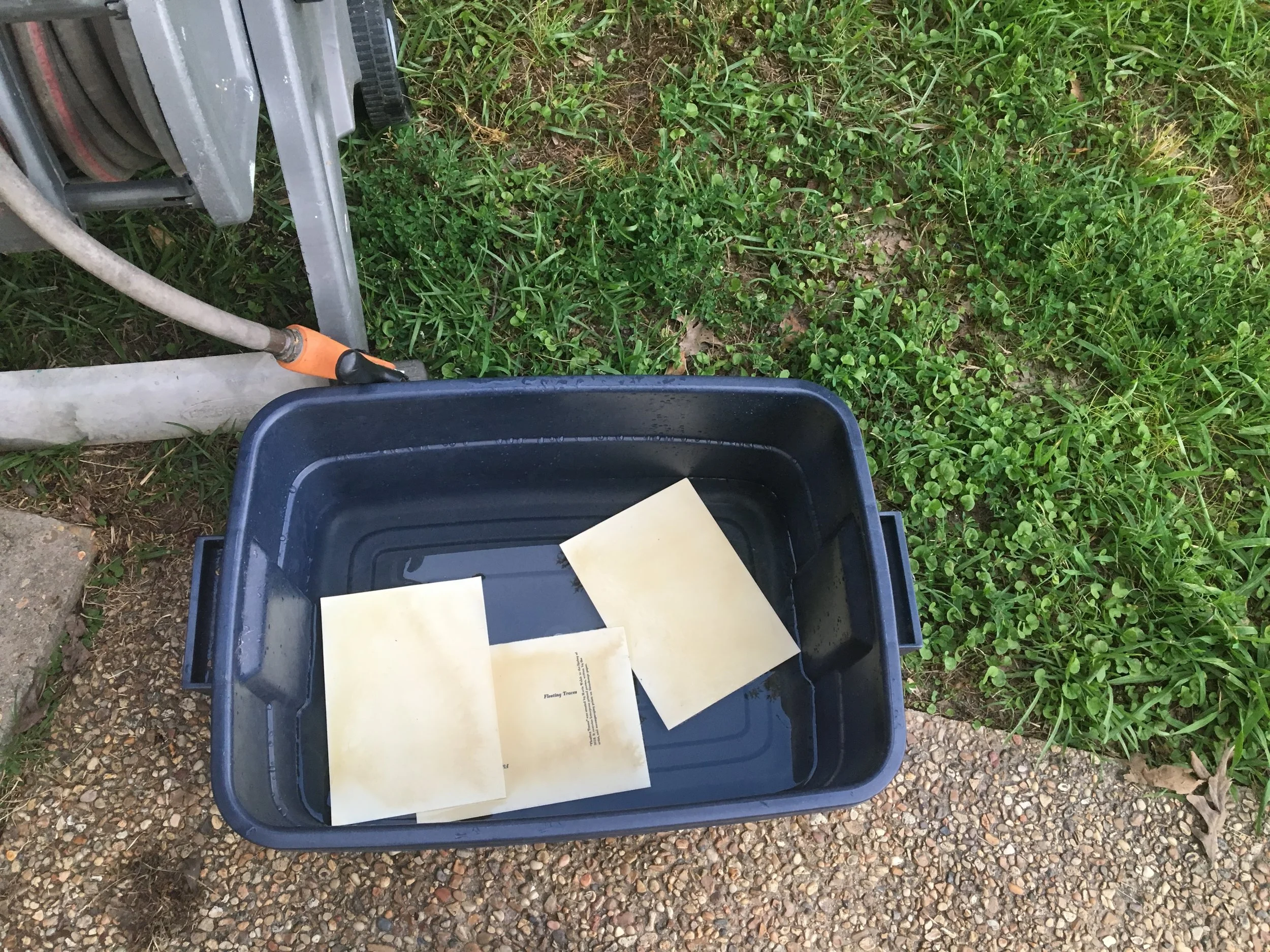  Everything had to be printed wet since I had no real control over how much pressure was applied, printing dry resulted in poorly inked images.  