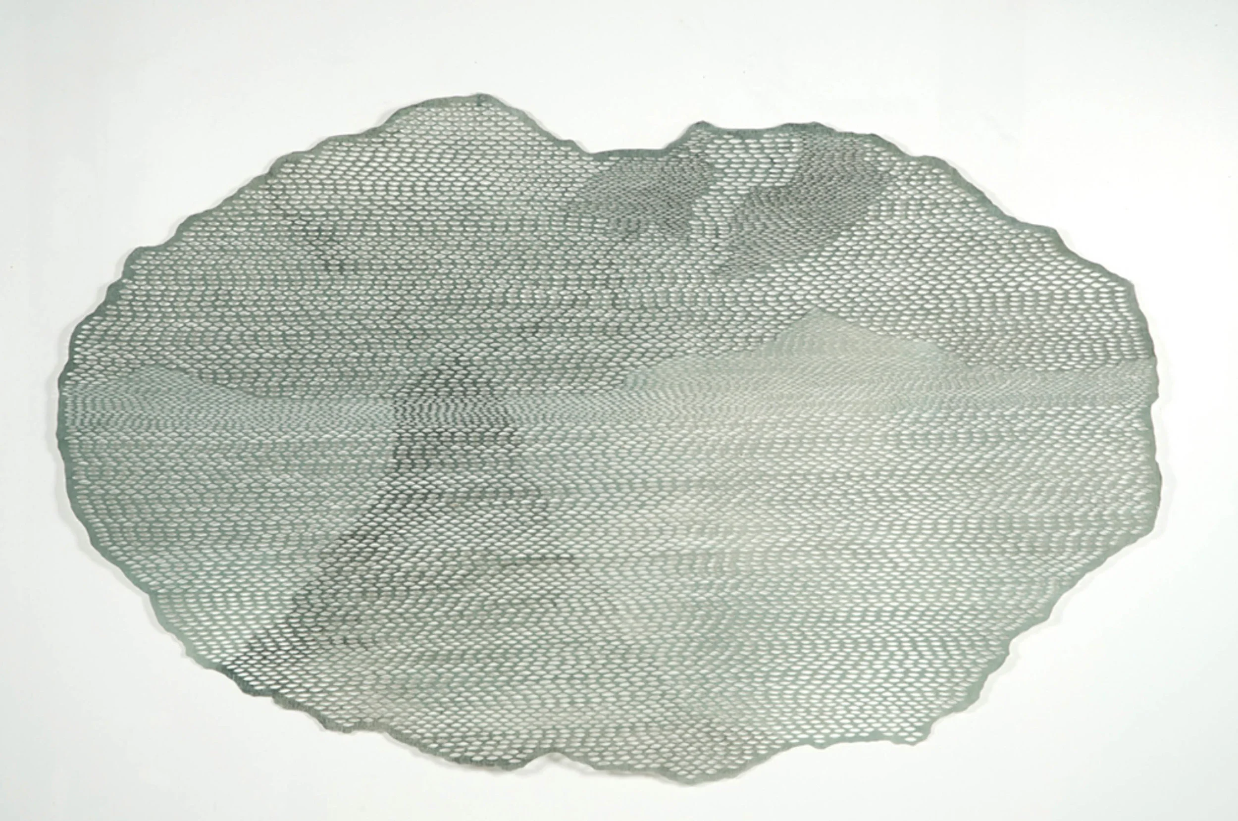 Blue of Distance 4, 2012, 38" x 60" ink and carbon transfer on cut paper