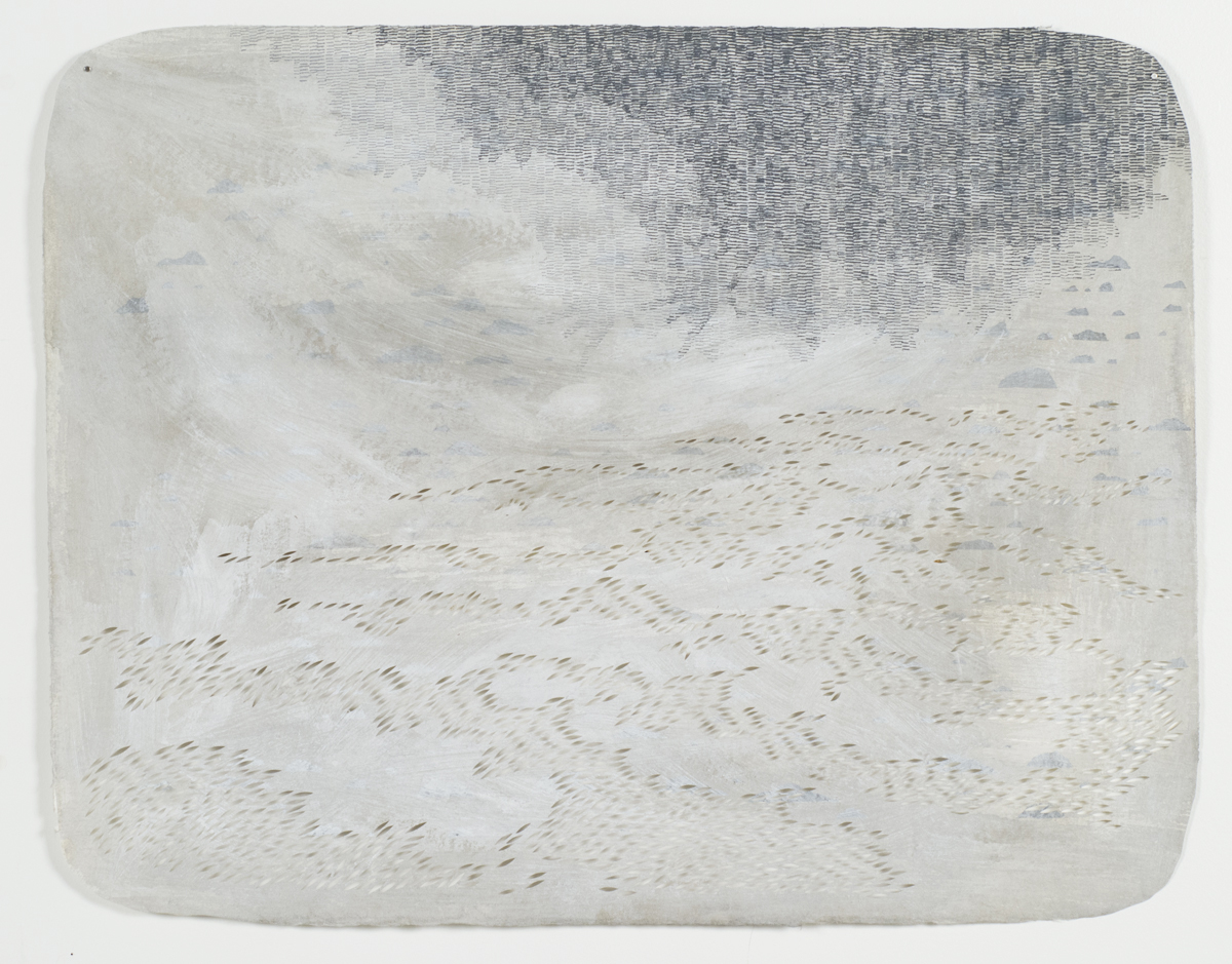 Icelandic Meditations (up or down), 2012, silkscreen and gouache on cut paper
