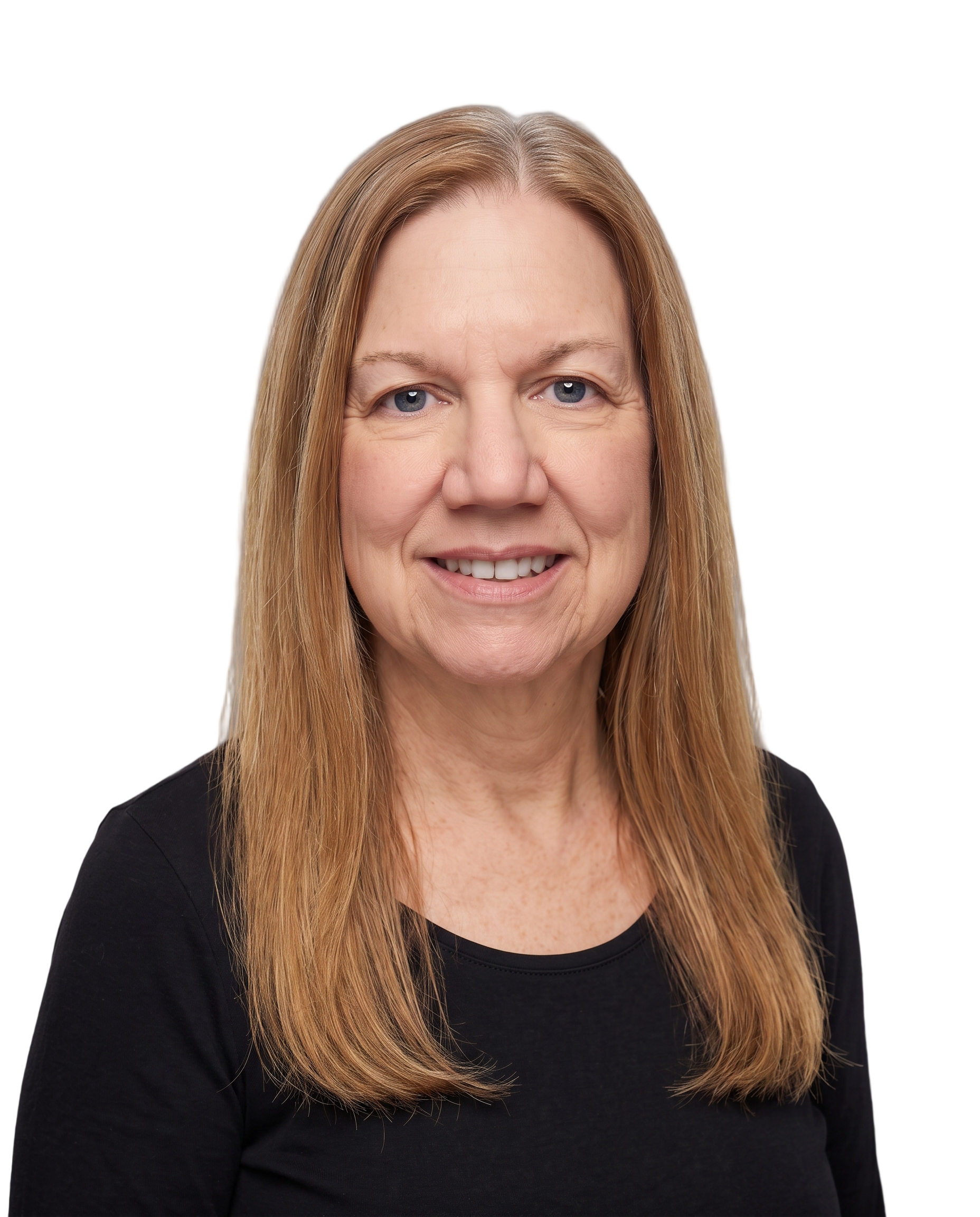 Picture of blond woman in black shirt