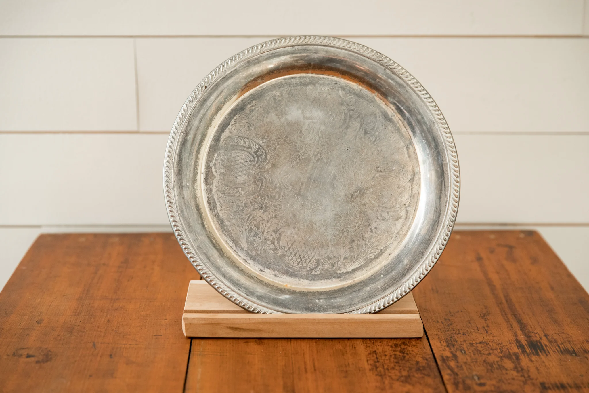 Round Silver Tray