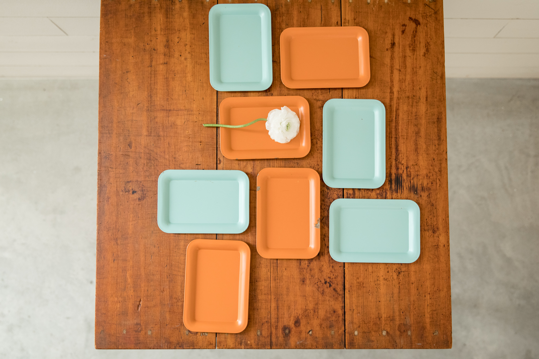 Small Coral + Baby Blue Trays