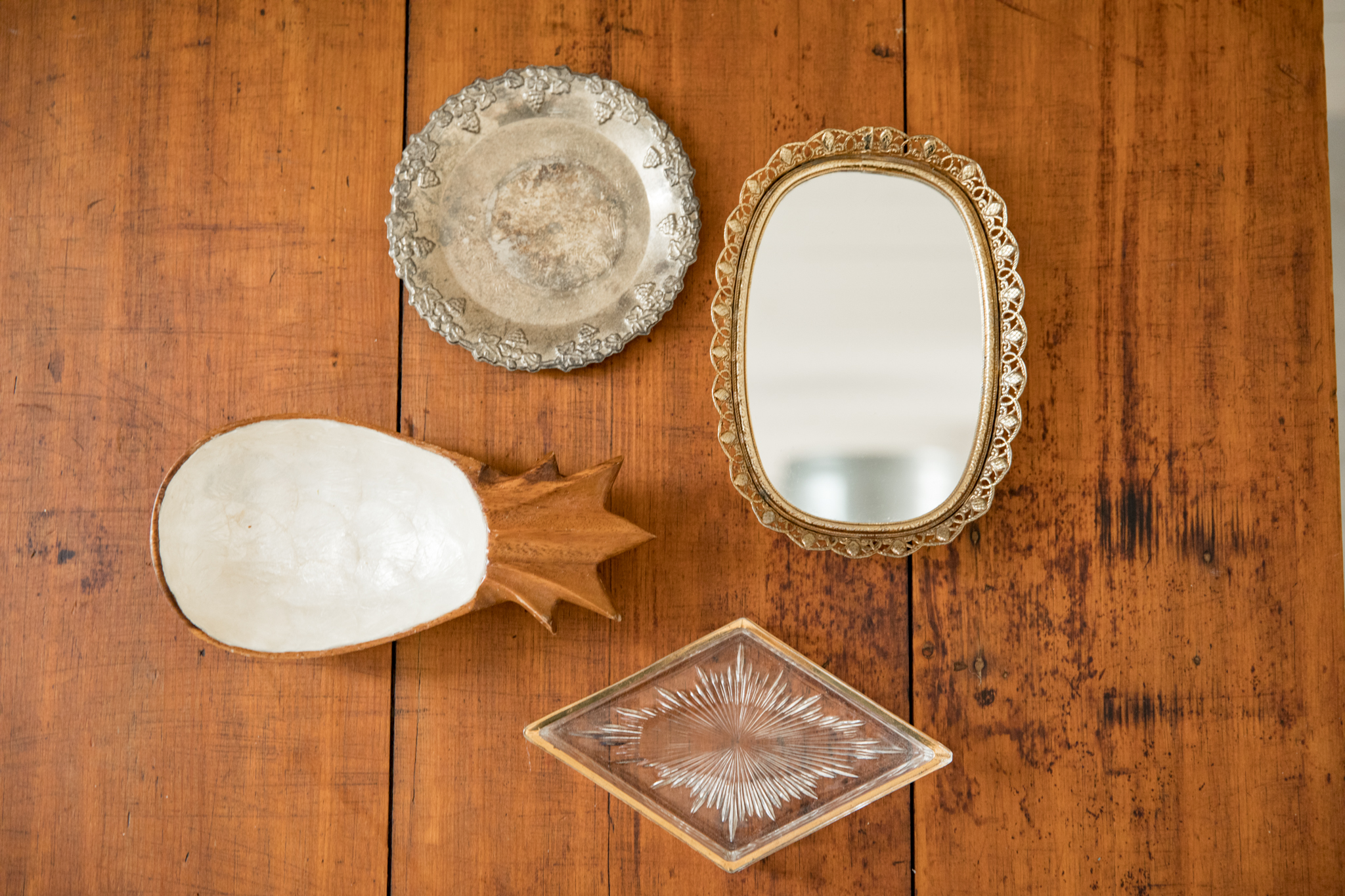 Assortment of Small Vintage Trays