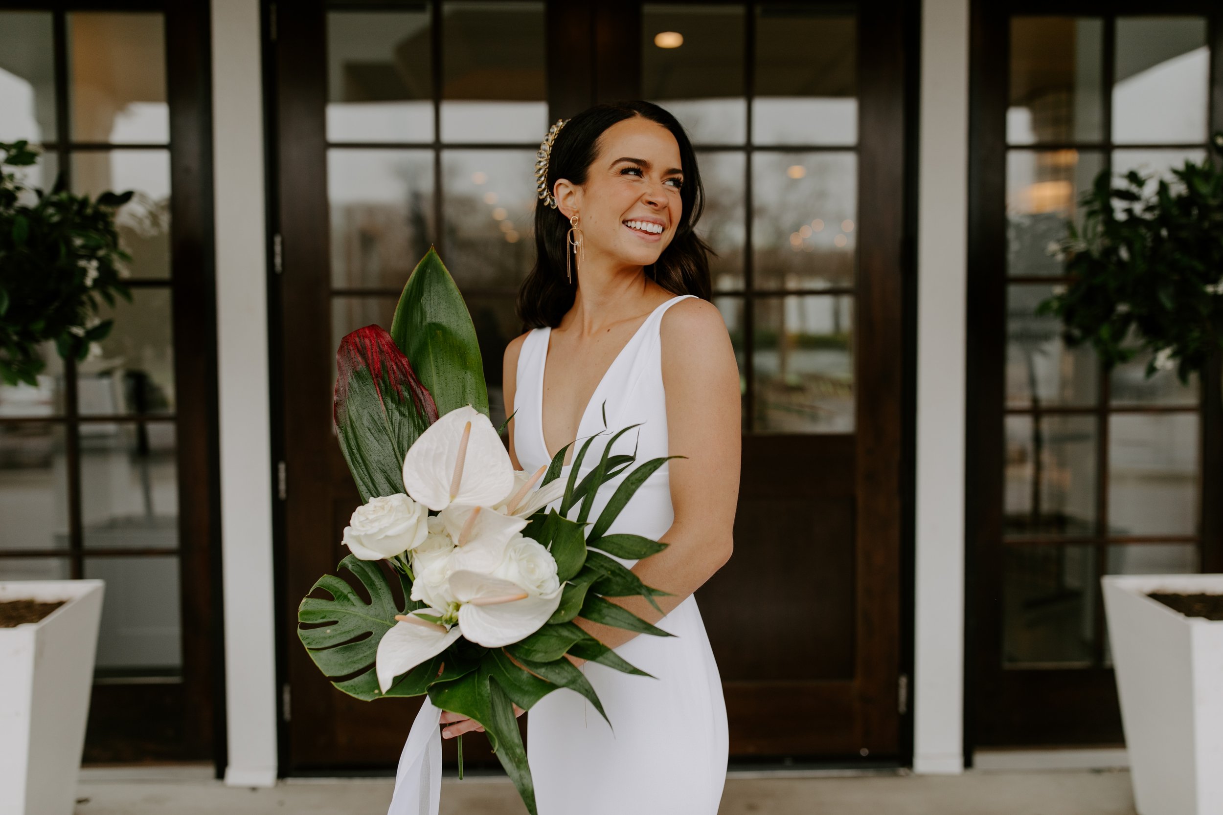 Tropical Bridal Bouquet Minneapolis Hutton House Wedding