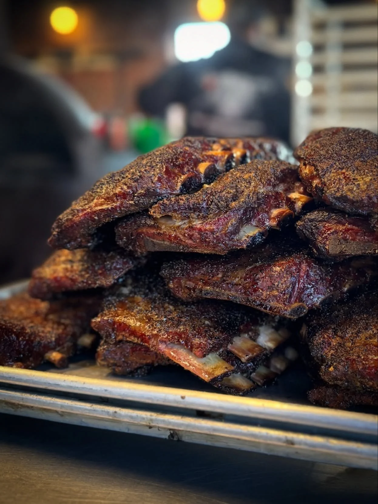 If this were your tray, how many racks of ribs are you taking down before you tap out? 🤔