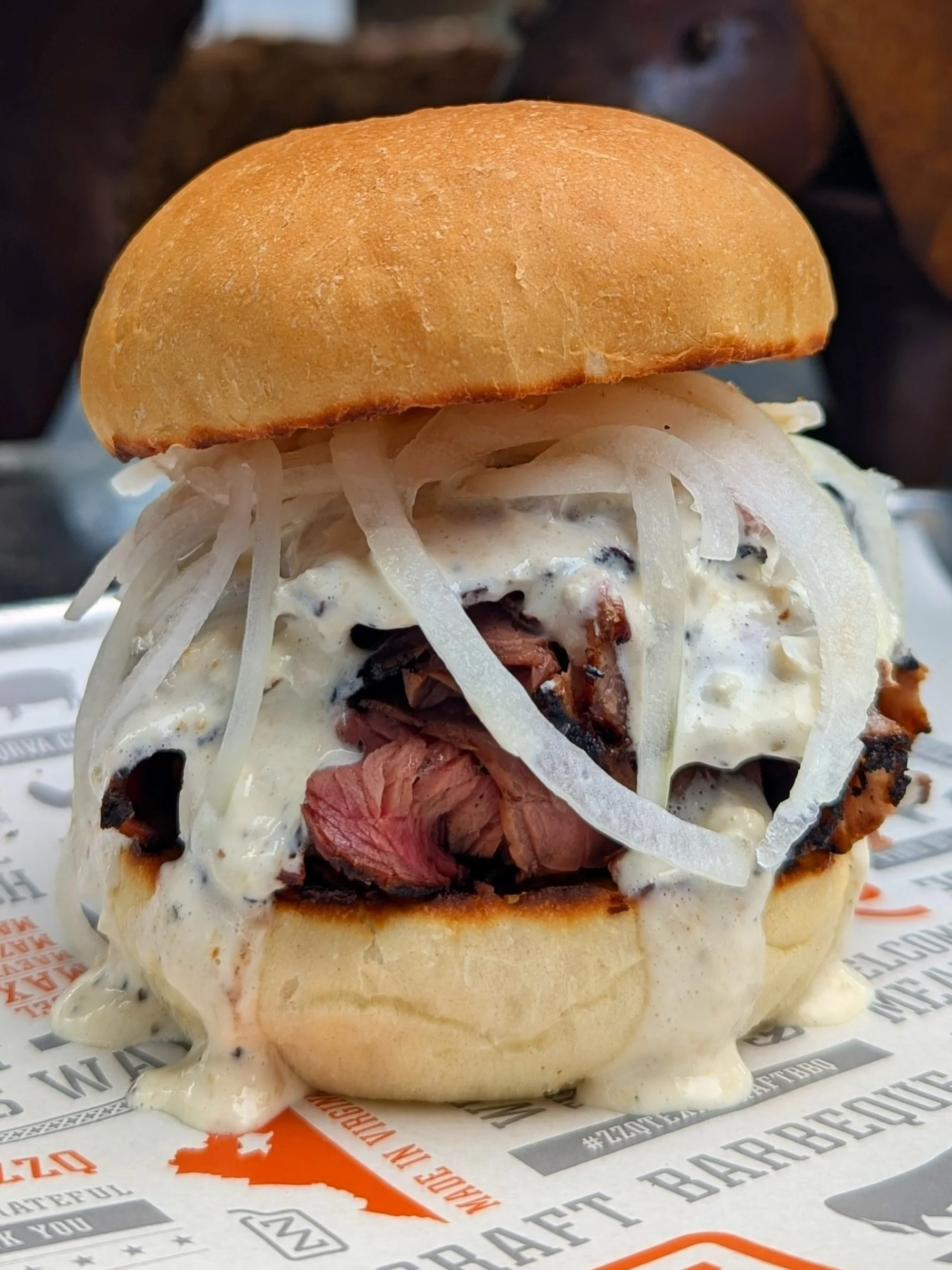 If you missed its debut last week, today is your day! Stop on by today to try our Pit Beef sandwich special. 

Shaved top round beef with thin raw white onions and our signature Giddyup sauce. Available Thursdays only at @zzqrva
