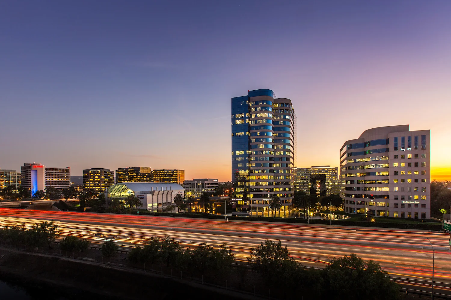 Irvine Business Complex and the 405 Freeway at Sunset CMF-2393a.jpg