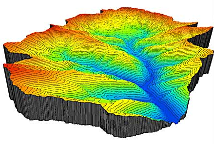 A sample 3D model made from a DEM. Credit: University of Utrecht
