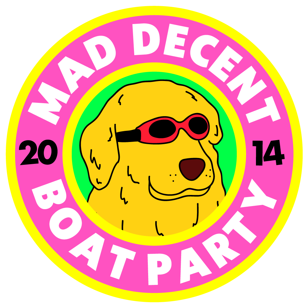 shirt design for mad decent boat party