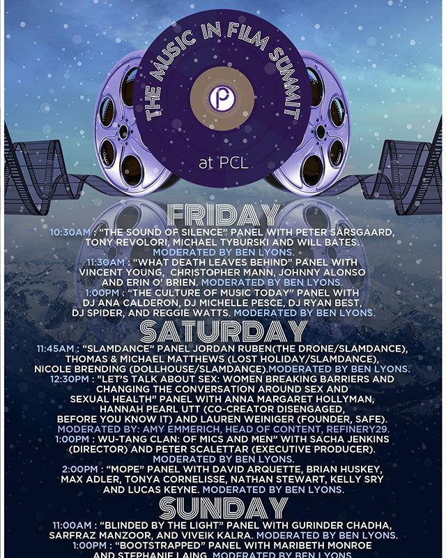 Sundance 2019 here we come! Back again for the Music in Film Summit @parkcity_utah - Join us at the @topshop Styling Salon, @complex Studio and of course our Live Discussion Panels moderated by the one and only @iambenlyons !!! 10am - 3pm Friday, Sat