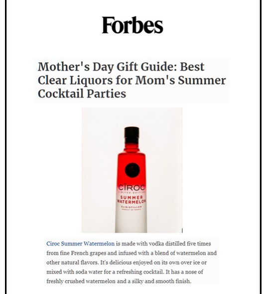 Like a boss! Ciroc crushing the Forbes game 👌🏼🍉🍹 #ciroc #cirocvodka #cirocwatermellon #summerdrink #cocktail #sipsiphorray #forbes #prlife