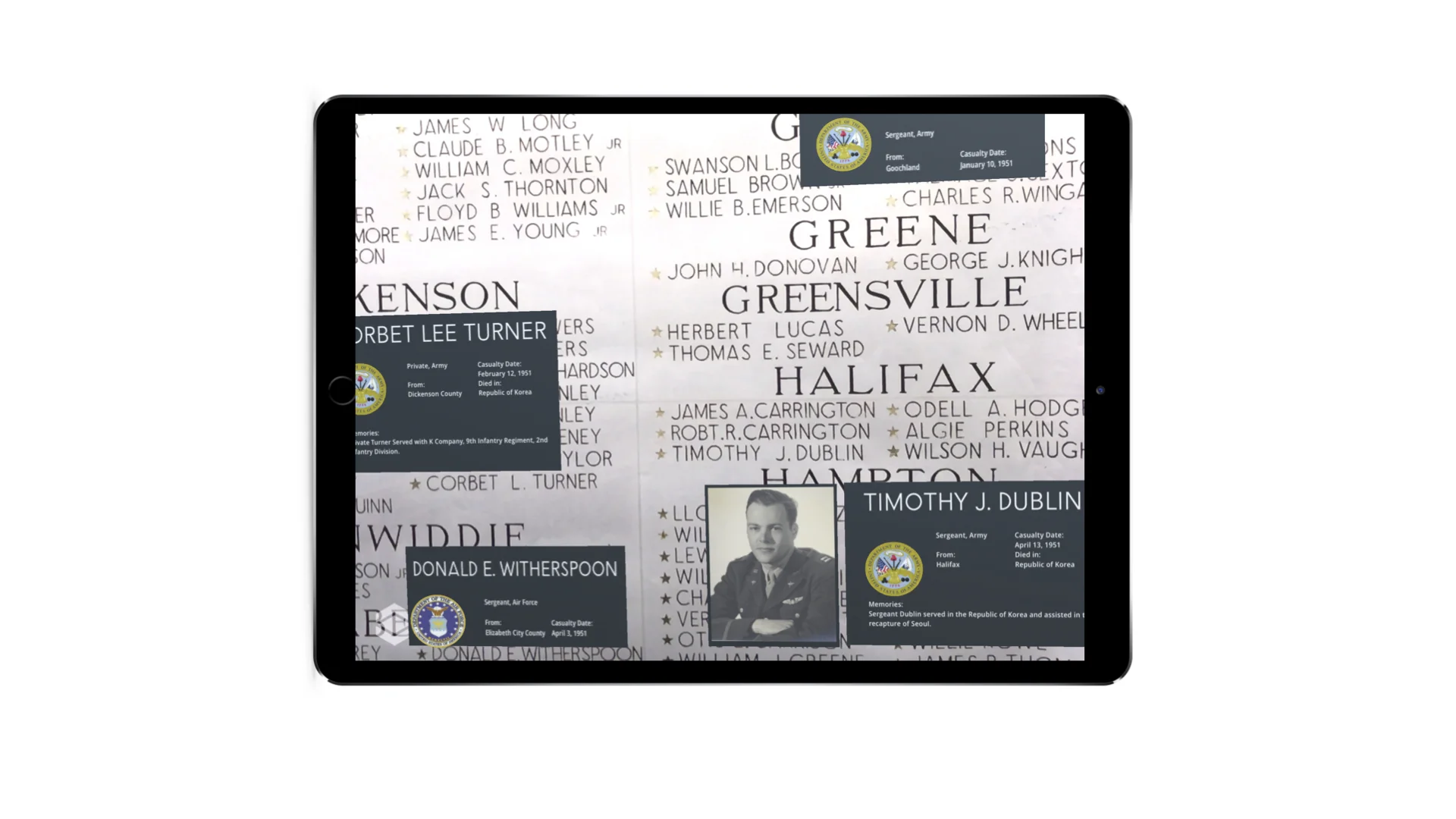 Using augmented reality to help tell the story of some of Virginia’s fallen soldiers