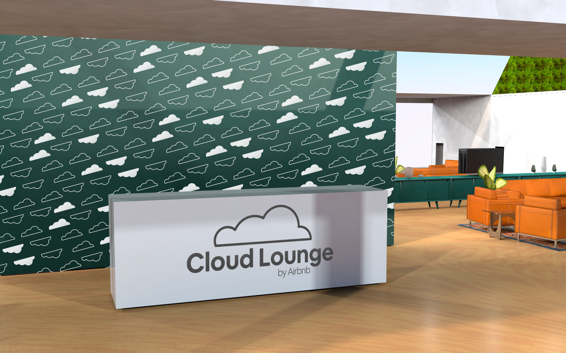 Entrance to the Airbnb Cloud Lounge