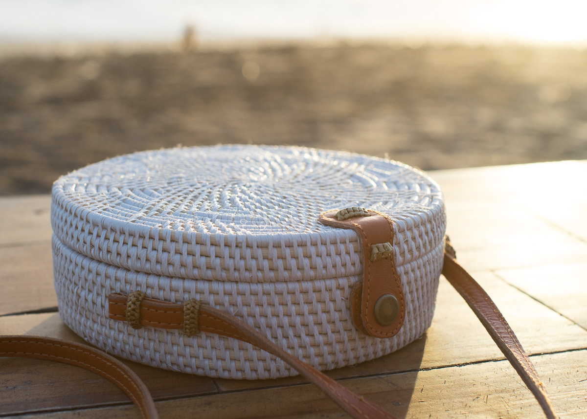 BALI HANDWOVEN ROUND RATTAN BAG