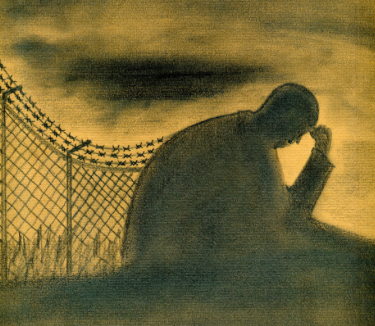 Mohammad, oil on canvas. The Refugee Art Project