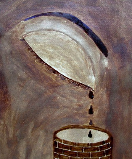 Mohammad, coffee on paper. The Refugee Art Project