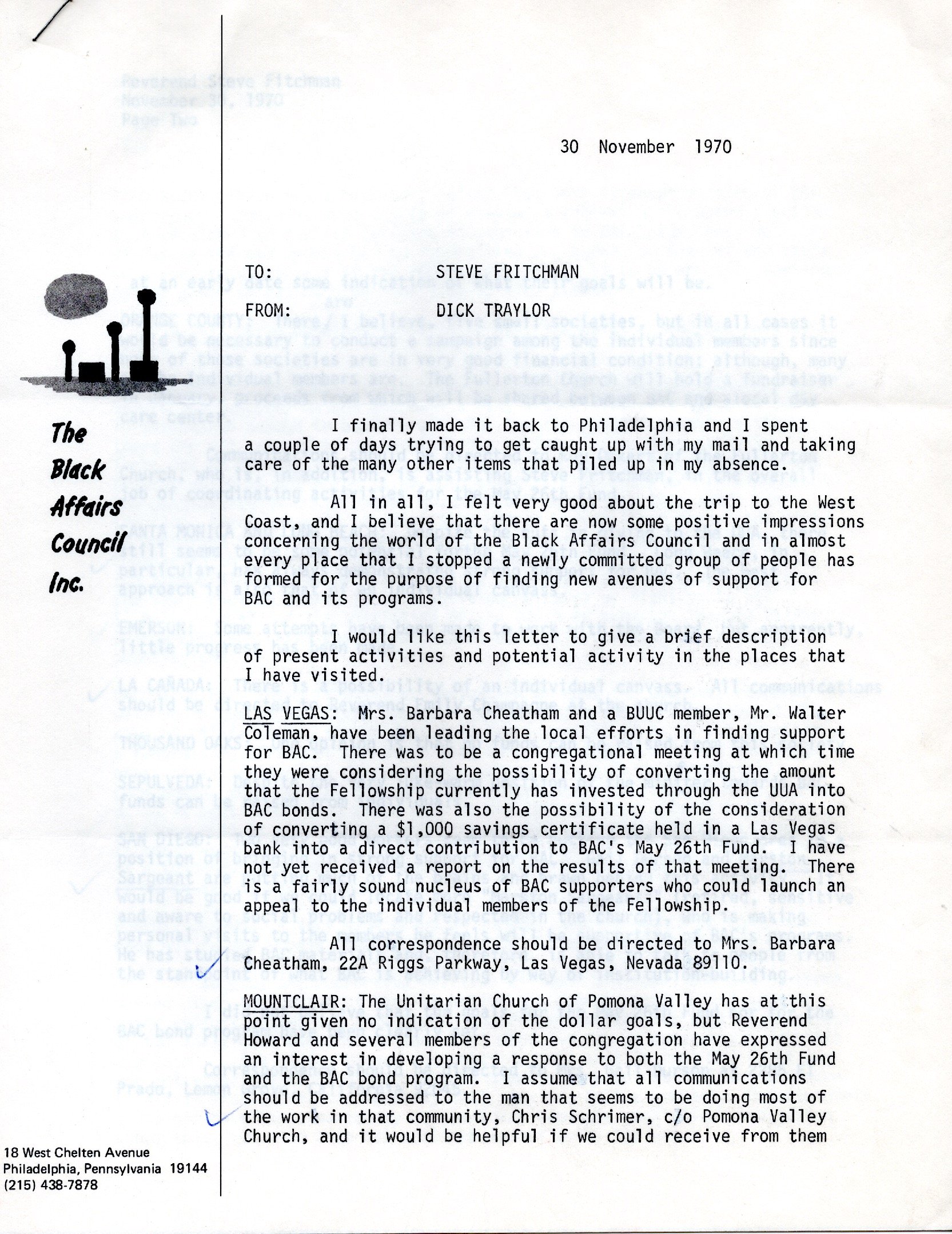 1970.11.30 memo from Dick Traylor to Fritchman_0001.jpg
