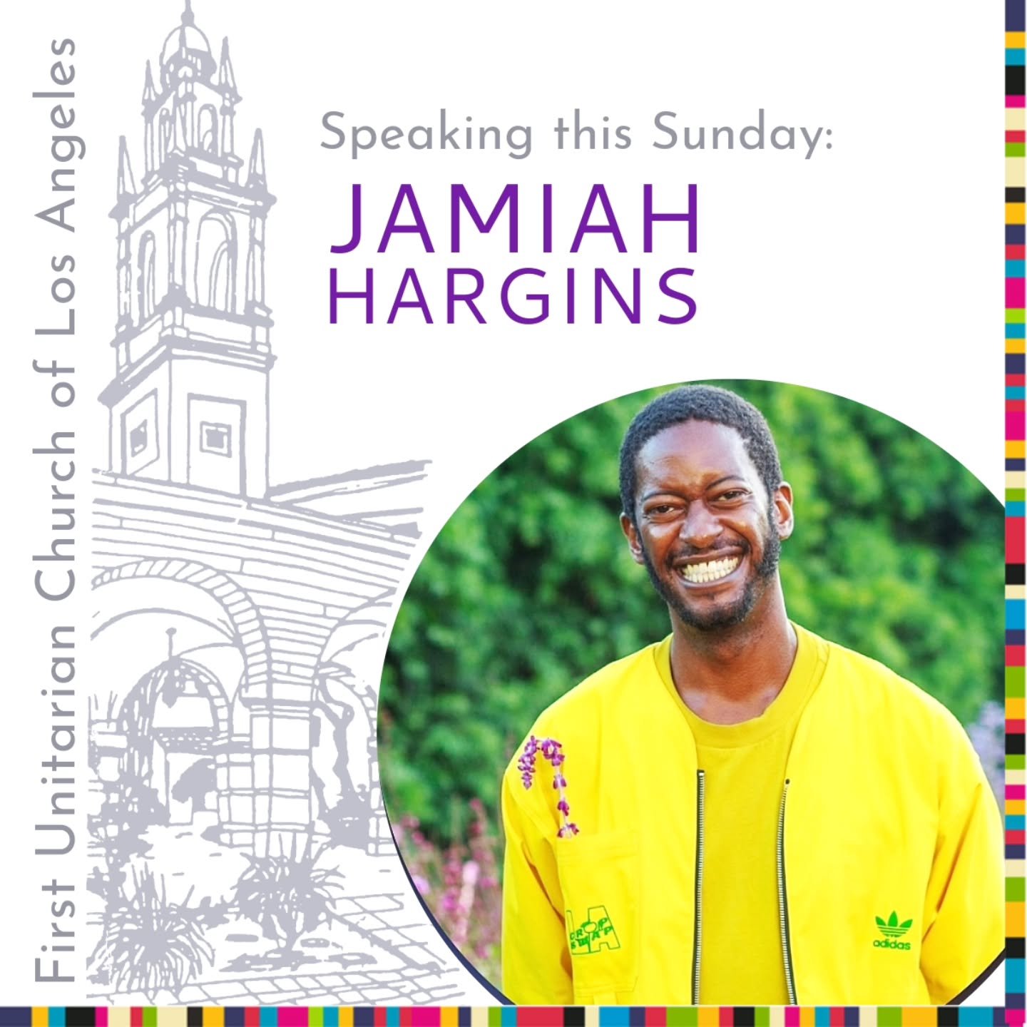 Our speaker this Sunday is Jamiah Hargins from Crop Swap LA!! 🥬🍋🥦🍅🥑 His talk is titled "Purpose and Submission". Join us on Sunday at 11am PT!
@lacropswap
@brownsuperdad
About the speaker:
Jamiah Hargins is the founding executive d
