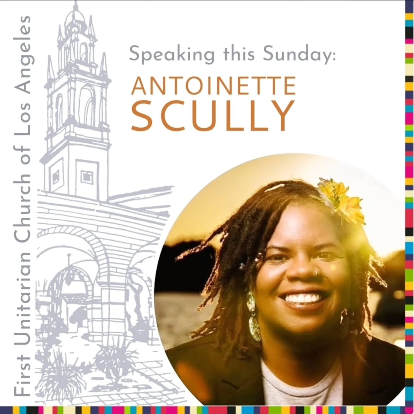 Our commissioned lay minister, Antoinette Scully, will lead the congregation in a Glitter Blessing ritual, honoring the month of PRIDE and ourselves. ✨️🌈
Join us on Sunday at 11am PT!
#firstuula
#unitarian
#losangeleschurch
#progressivechurch
#pr