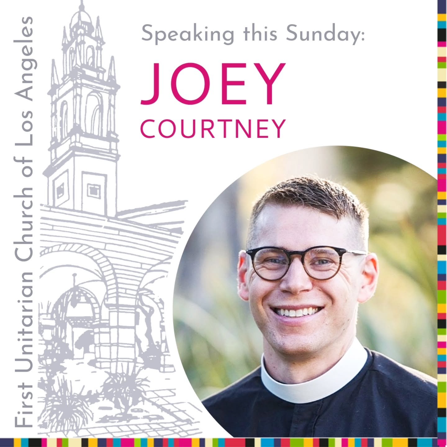 Our speaker this Sunday is Joey Courtney! His talk is titled "The Spiritual Power of Attention." We will be recognizing World Aids Day. 🌎 🎗 ❤️ 

About the talk: 

Join us for a sermon about ACT UP and the attention the movement brought to