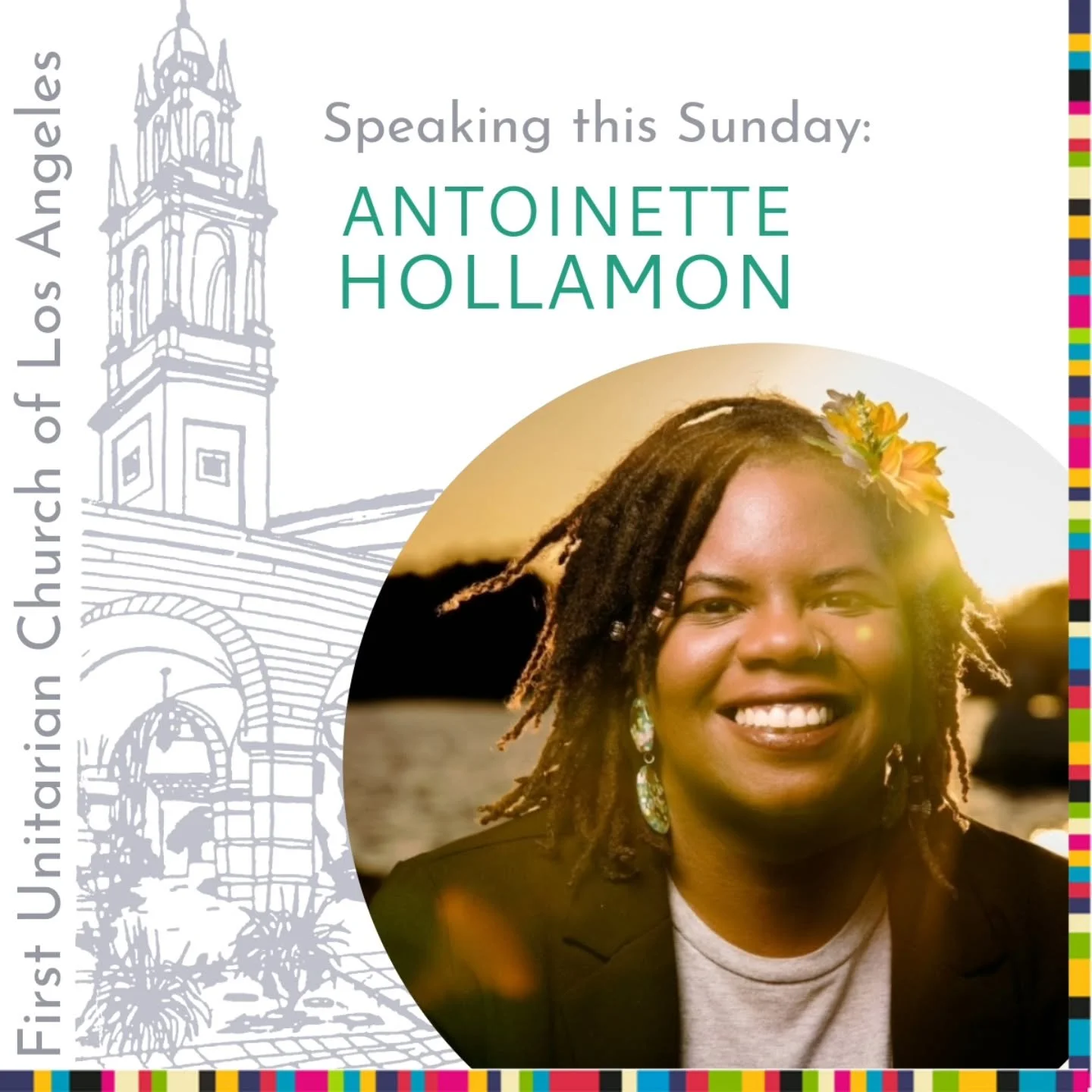 Our Lay Minister, Antoinette Hollamon, is speaking this Sunday. Their talk is titled "Mothering the Movement".
Join us at 11am PT! 

About the talk:

Mothering looks very different for each of us, and as we broaden the idea of mothering, ou