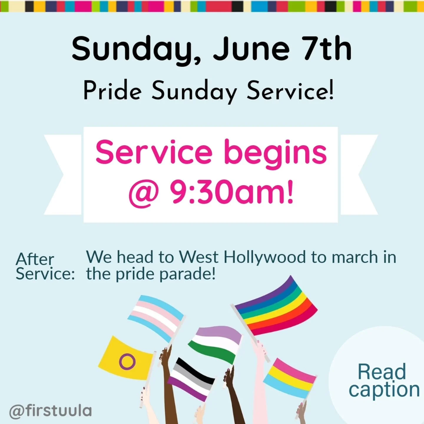 At 9:30am this Sunday: Our service will kick off Pride Month 🏳️&zwj;🌈 with a powerful talk from&nbsp;Michael Oliveira about the ONE archives, as well as our annual Glitter Blessing by our beloved member, Keola Whittaker. ✨️✨️✨️ 

📢📢 The service s