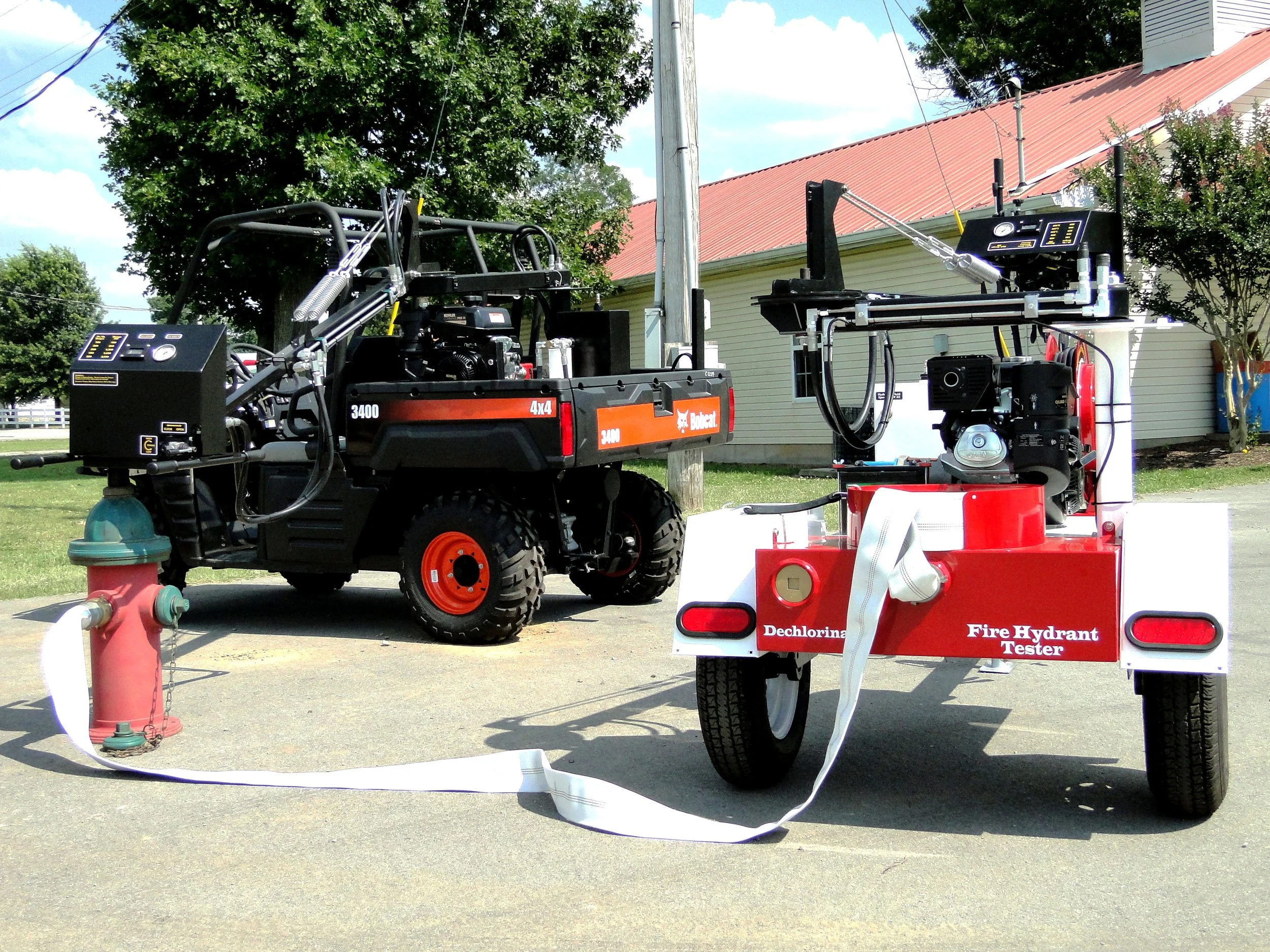 Valve Exerciser Trailer and Bobcat