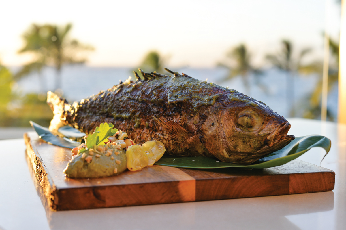 From sea to plate, the opakapaka will turn diners’ heads. Photo: Heather Ellison
