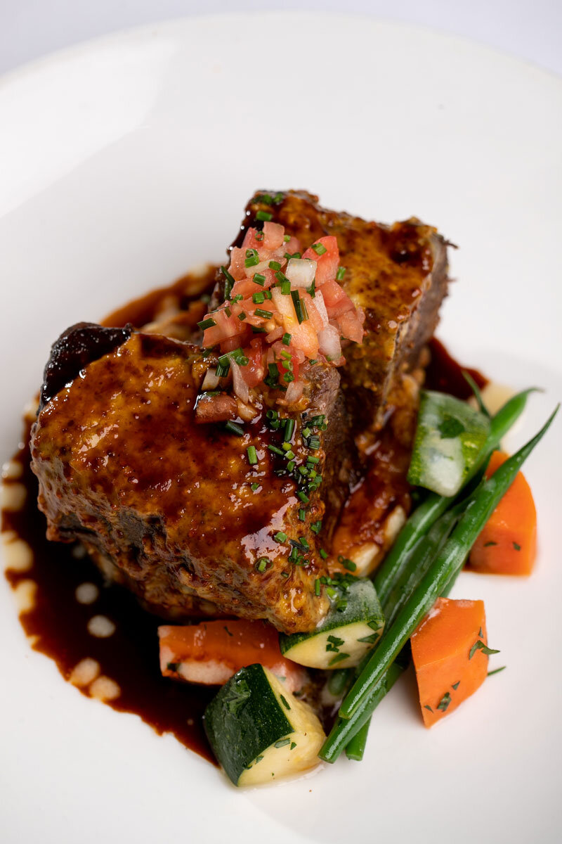 Honey Mustard Charred Braised Beef Short Rib