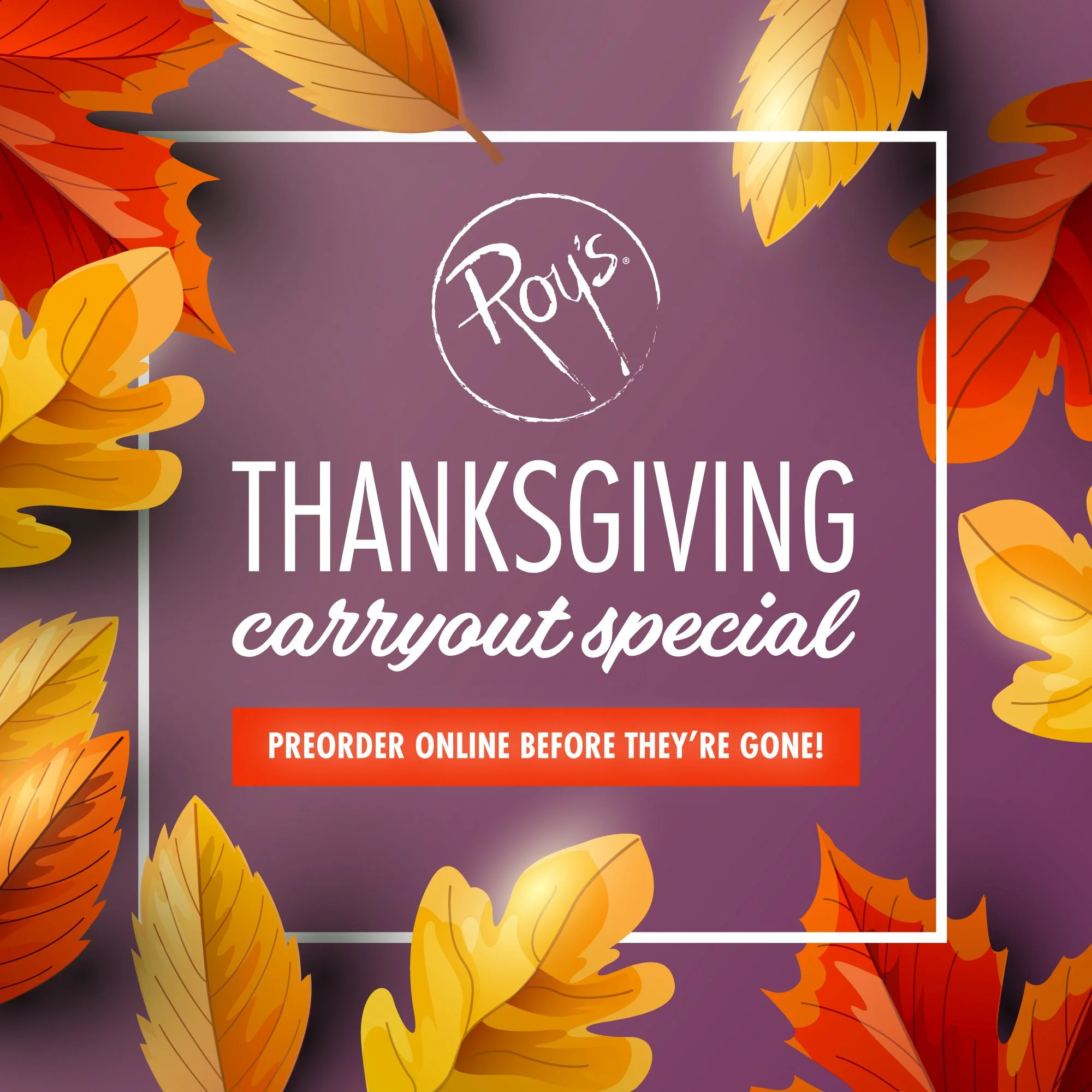 Thanksgiving Carryout Special for Four - Roy's® Hawaii Kai