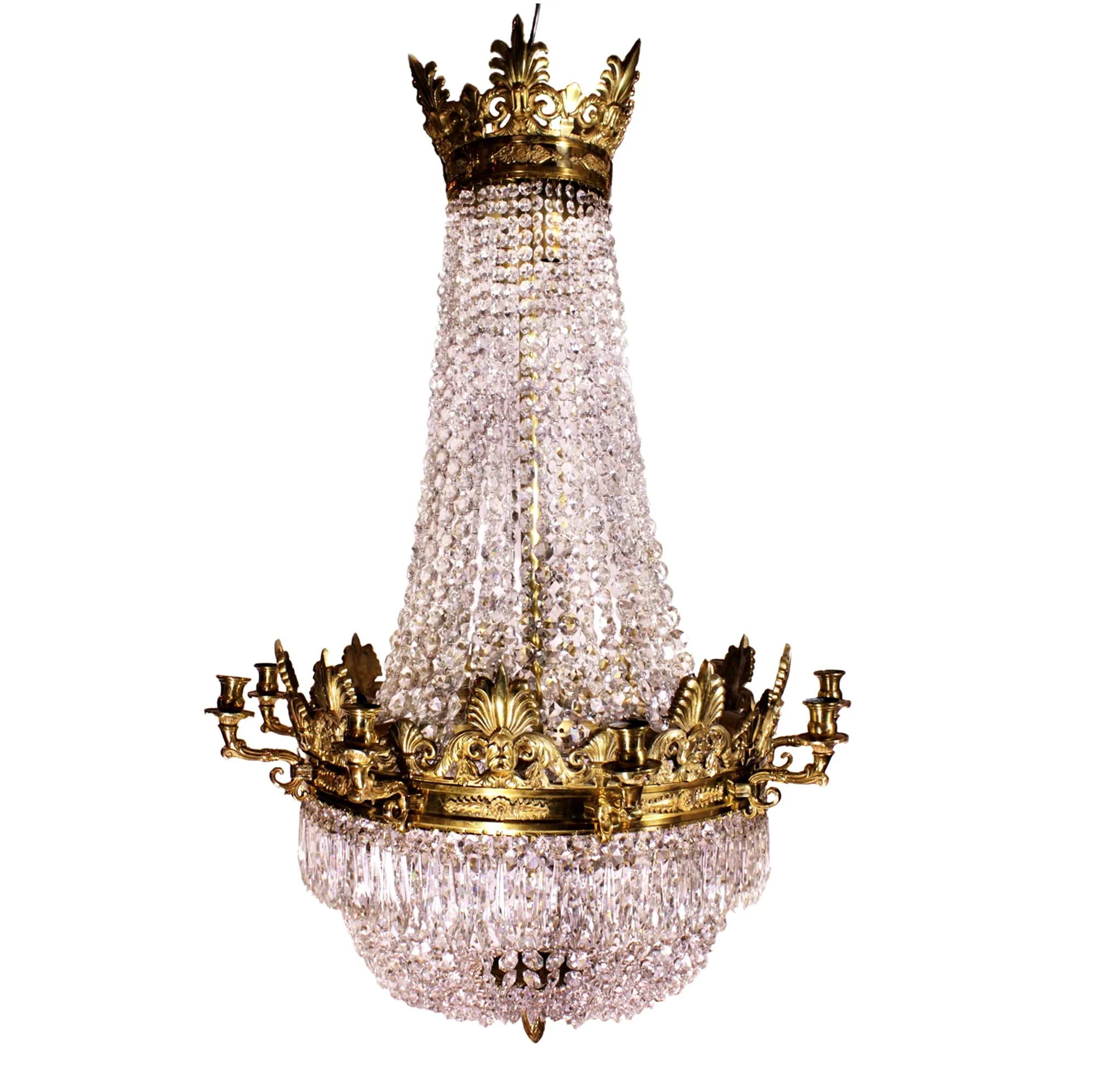 Ljuskrona biedermeier. Hagelins Antik 180528 01