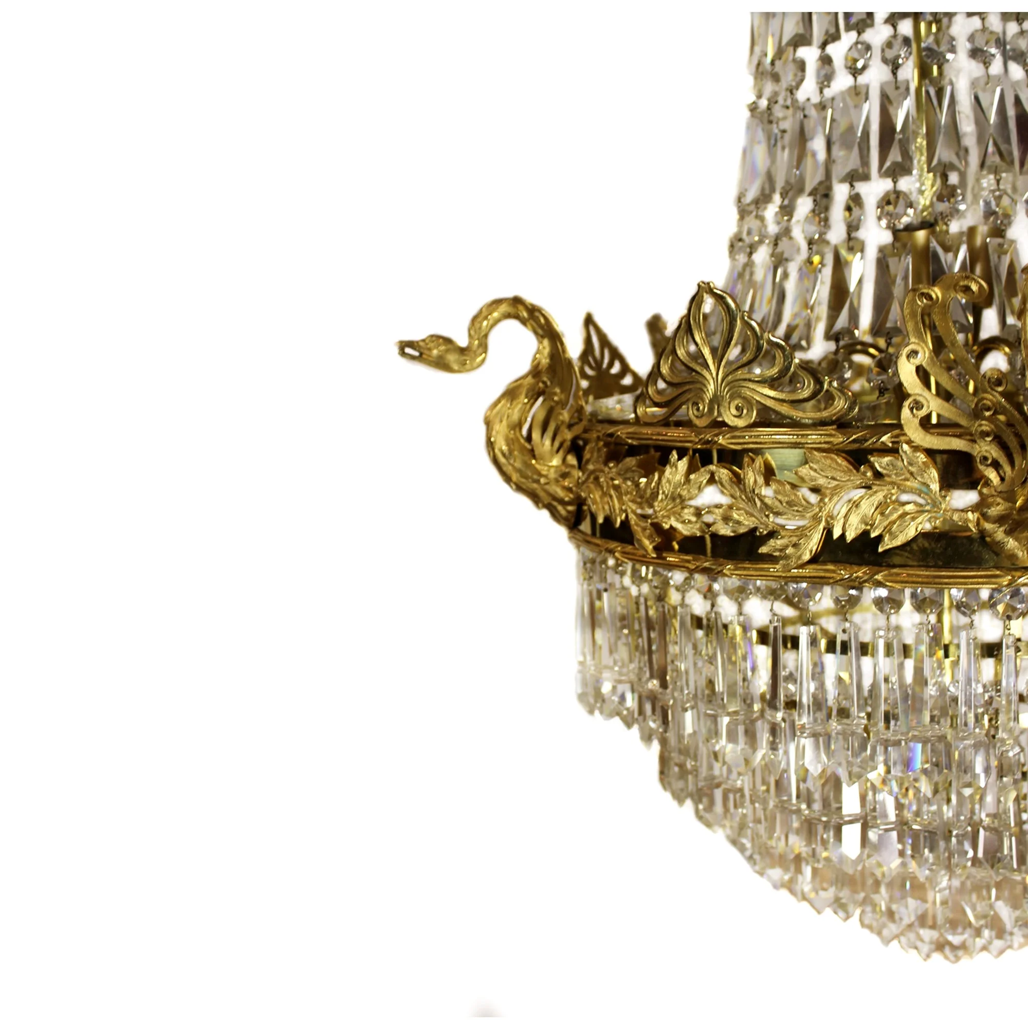 Pampig ljuskrona frankrike Hagelins antik 1805281